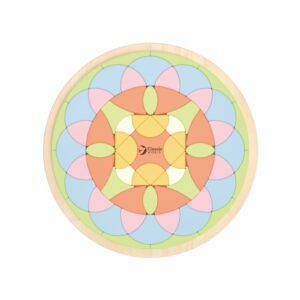 Classic World - Flower Mandala Wooden Block Puzzle - 70 Pieces