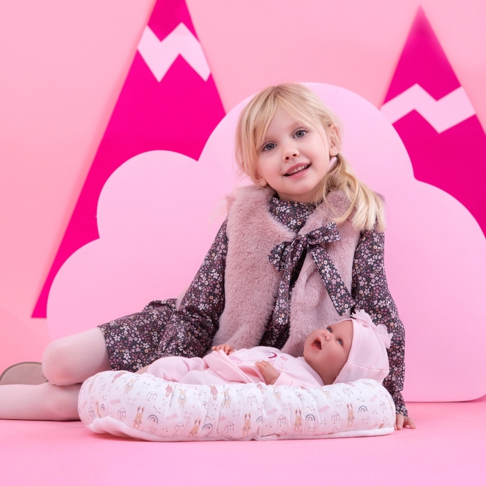 Llorens - Baby Girl Doll with Clothing & Cushion: Mimi - 42cm - Image 5
