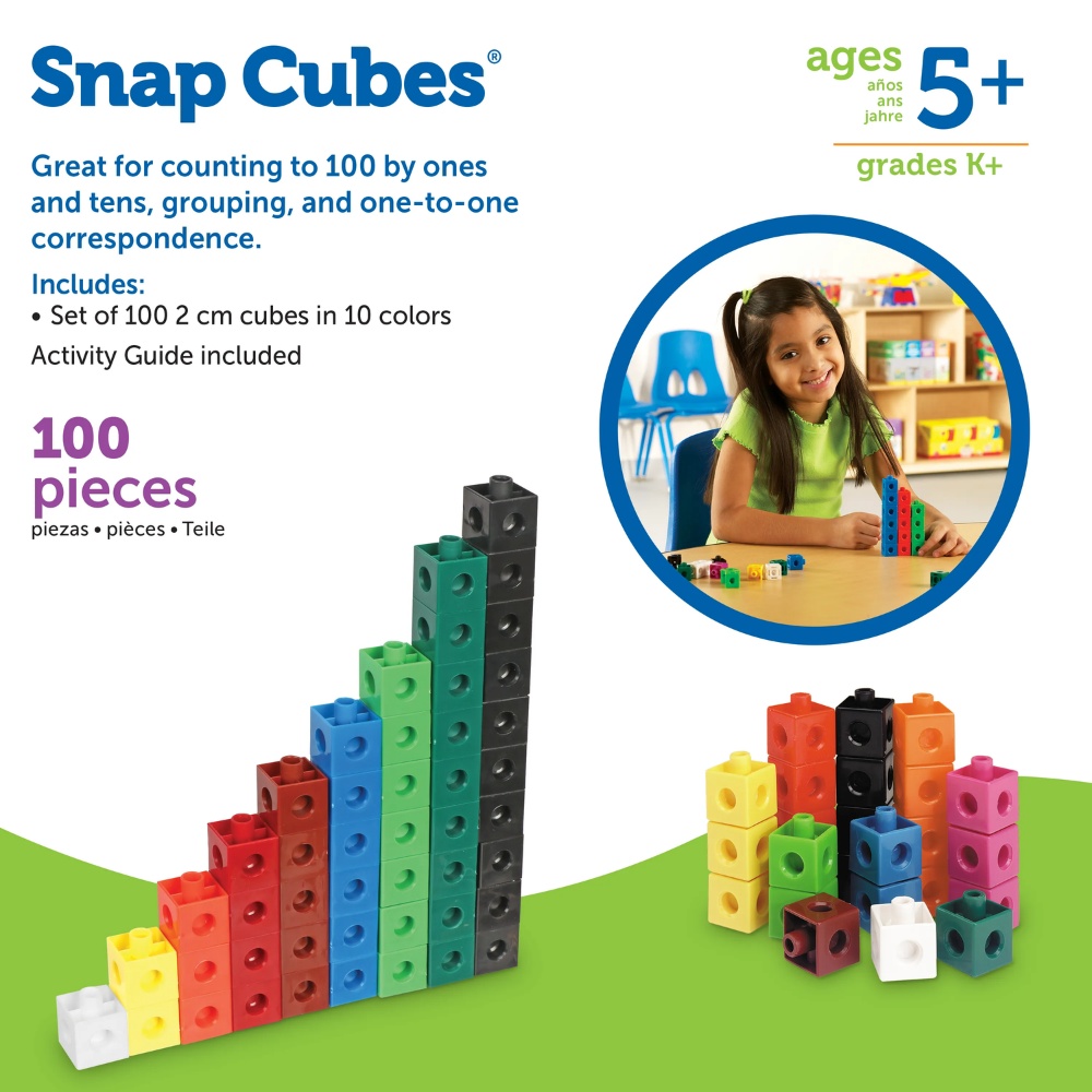 Learning Resources - Snap Cubes®, Maths Counting Set 100 for Kids Ages 5+ - Image 6