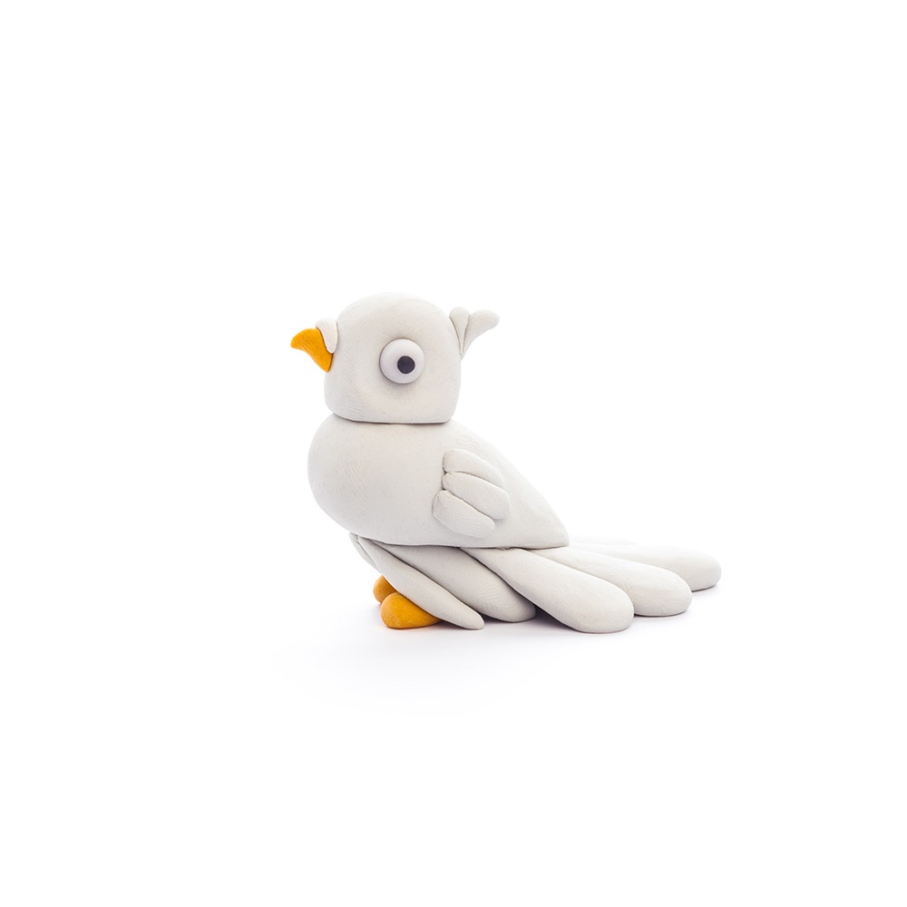 Hey Clay - Modelling Air-Dry Clay with Fun Interactive App - Pheasant, Ara Parrot, Dove, Series Birds, 6 cans - Image 4