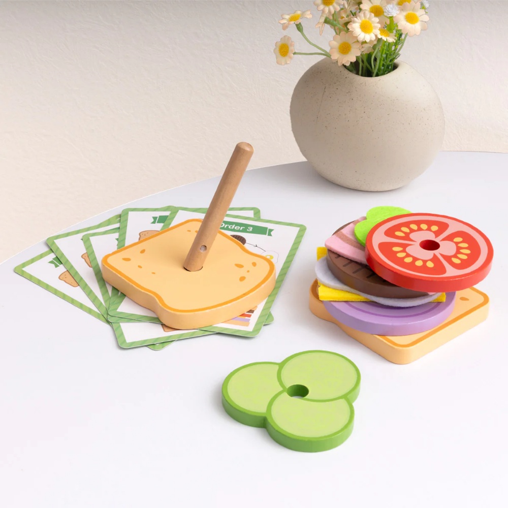 TookyToy - Making A Sandwich - Stacking & Sequencing Activity Toy - Image 3