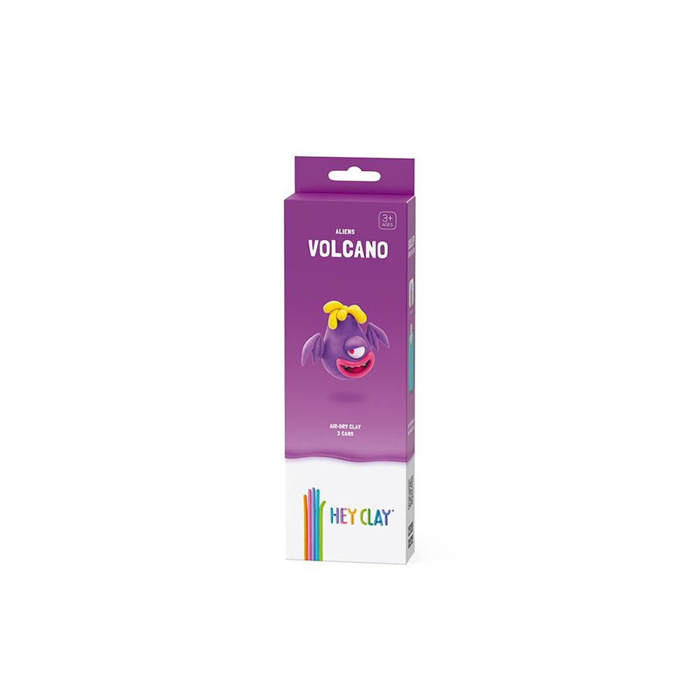 Hey Clay - Modelling Air-Dry Clay with Fun Interactive App - Volcano, series Aliens, 3 cans-** - Image 5
