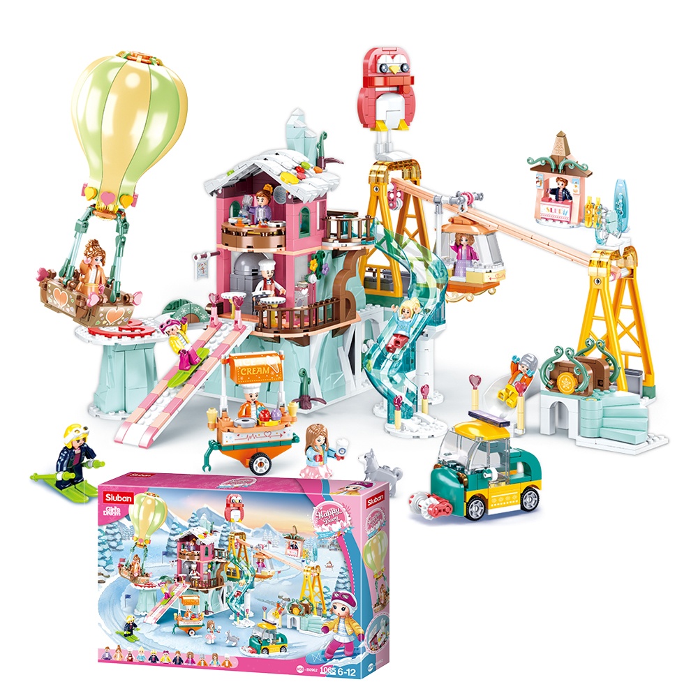 Sluban Building Set: Winter Travel In Snow - Ski Field - 1065pcs - Image 3