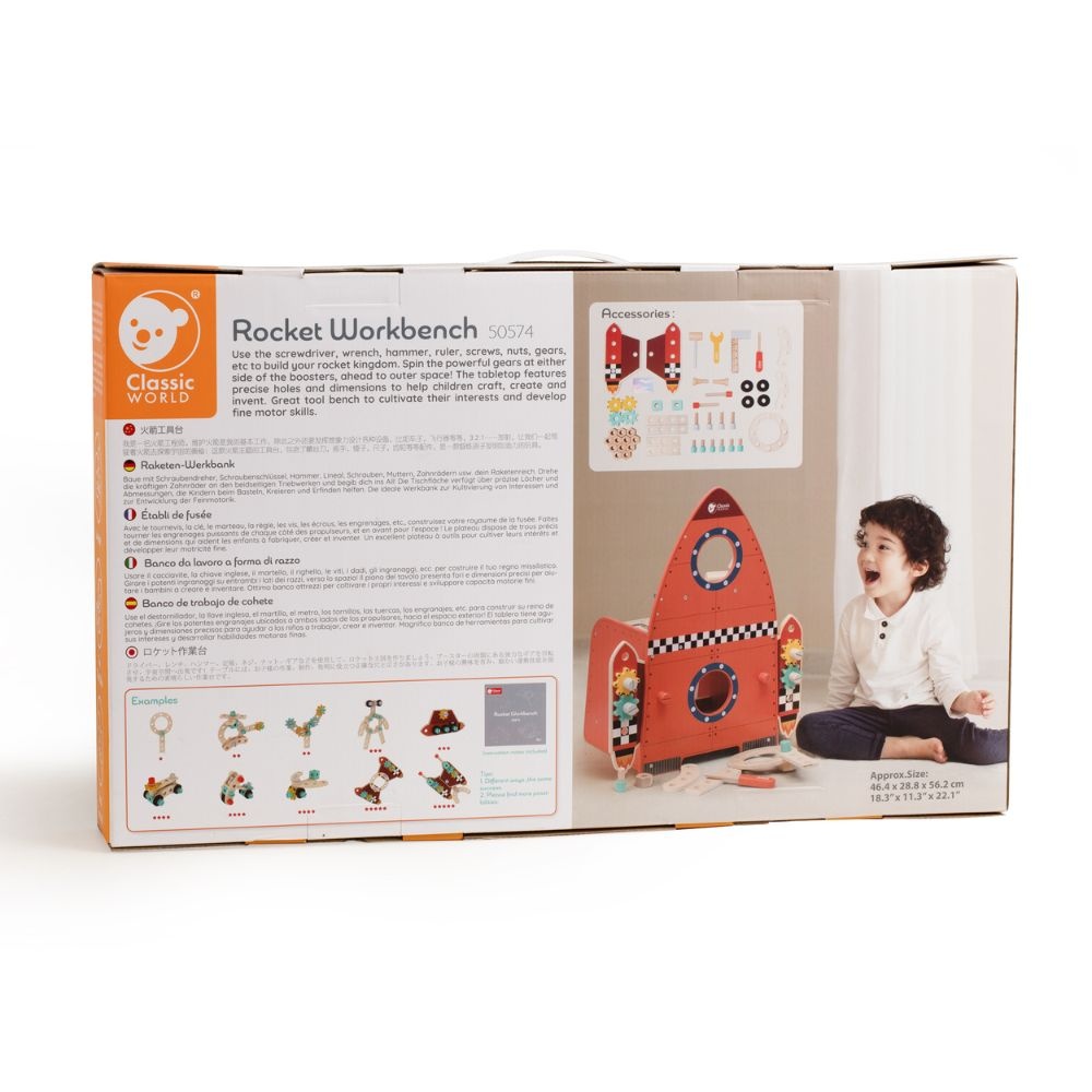 Classic World - Pretend & Play - Rocket Workbench & Tool Set - Image 10