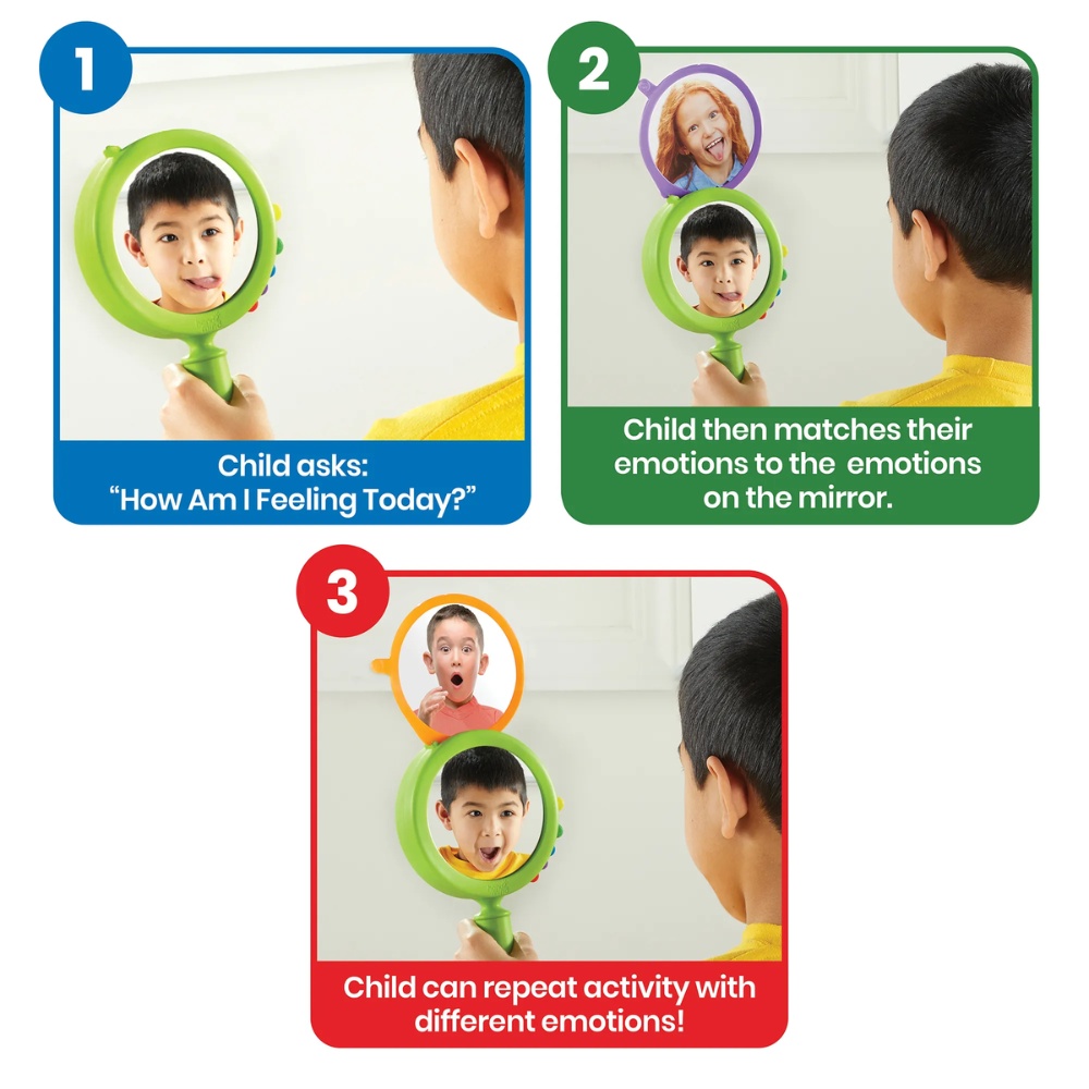 Hand2Mind - See My Feelings Mirror - Emotions Teaching Activity Toy - Image 4