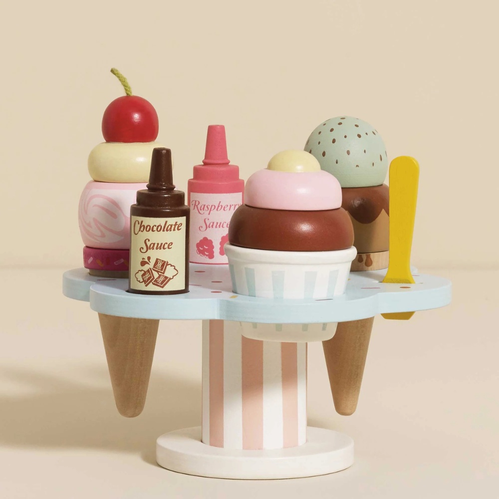 Le Toy Van - Wooden Ice Cream Stand & Toppings - 12pcs - Image 4