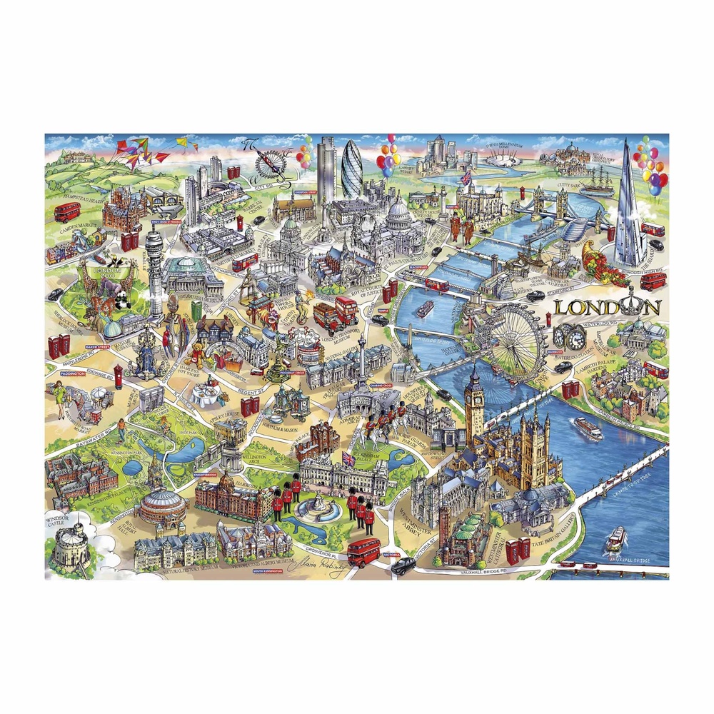 Gibsons - London Landmarks - 1000 Piece Jigsaw Puzzle - Image 2