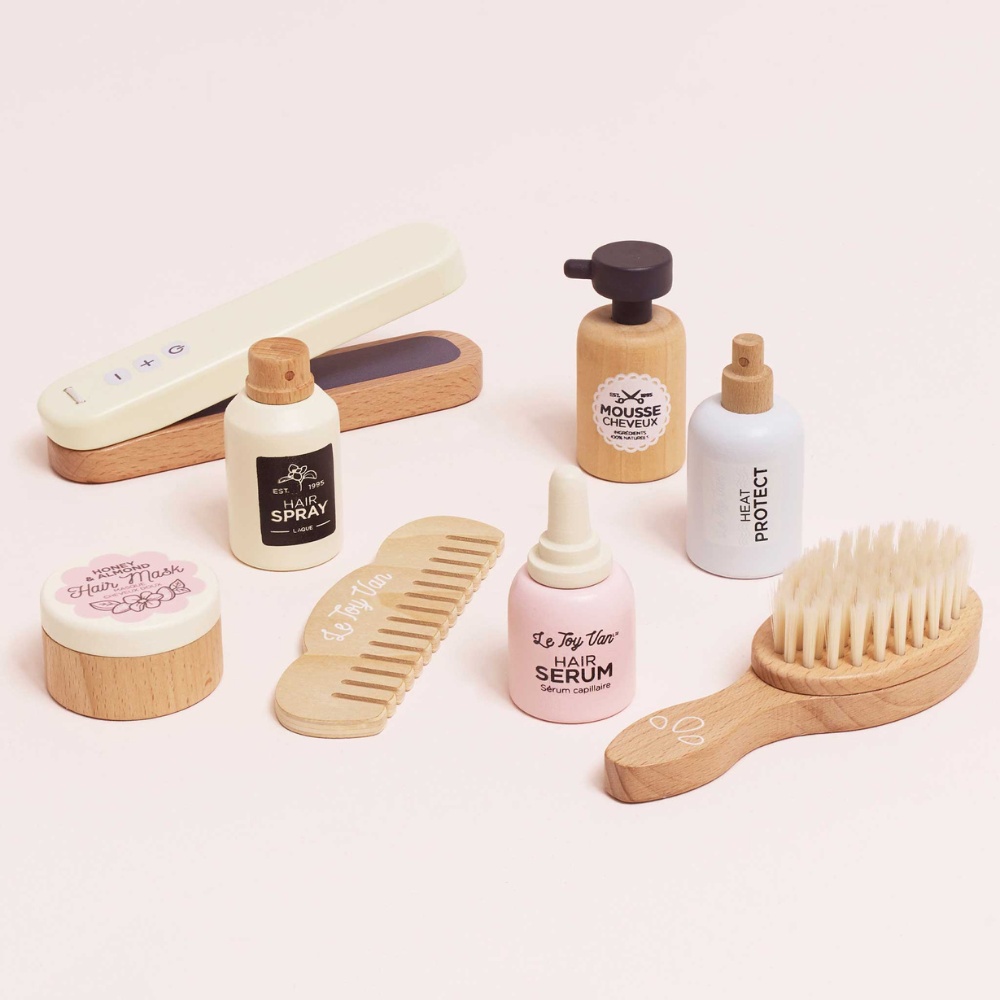 Le Toy Van - Wooden Hair Care & Straighteners Set - 8pcs - Image 2