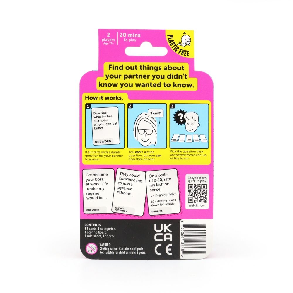 Big Potato Games - Dumb Questions To Ask Your Partner - Travel Size Card Game - 2 Players - Image 5