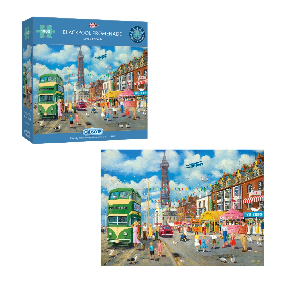Gibsons - Blackpool Promenade - 1000 Piece Jigsaw Puzzle - Image 5