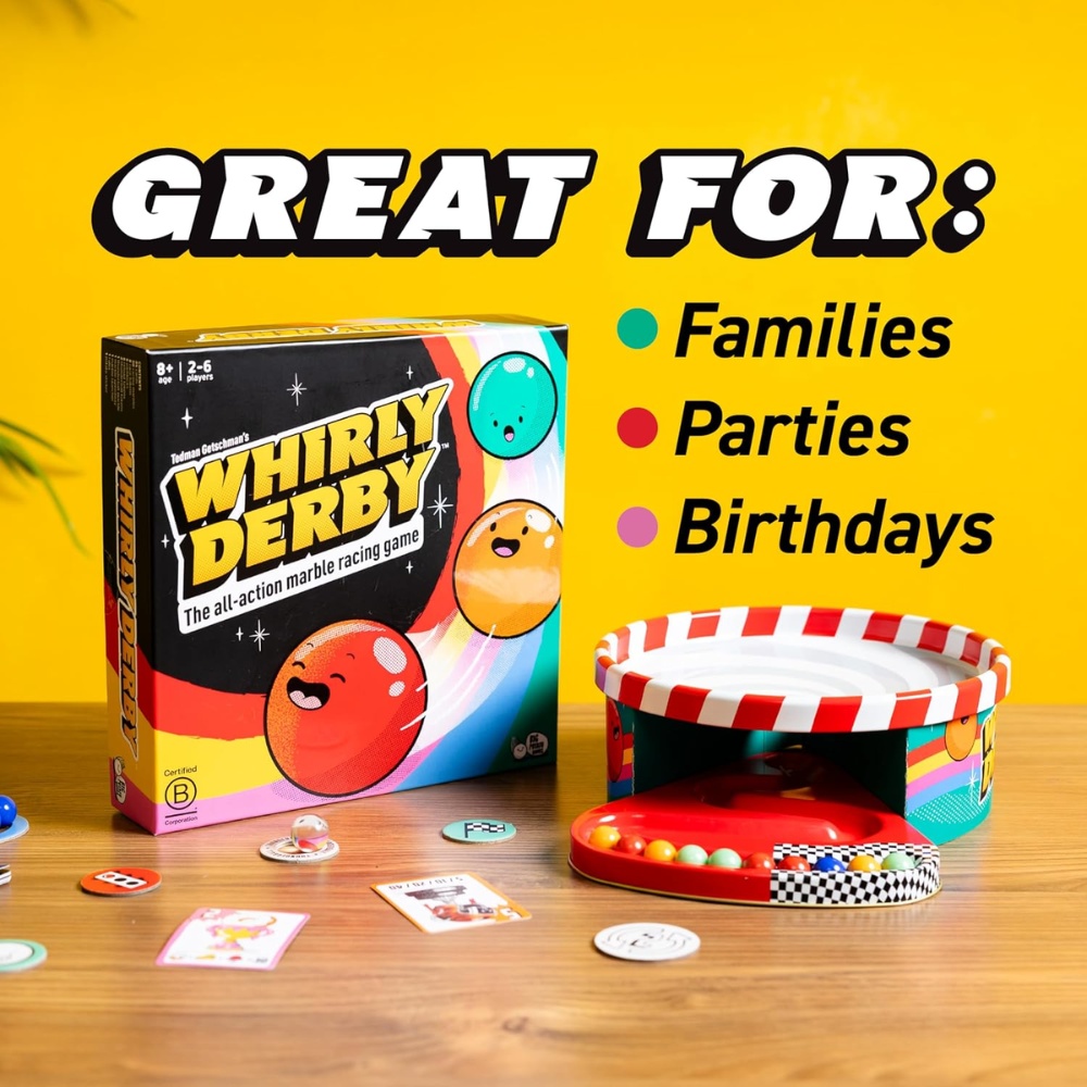 Big Potato Games - Whirly Derby - Marble Racing Family Game 2-6 Players - Image 6