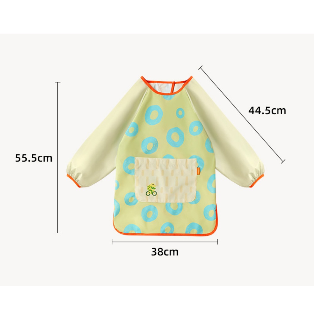 Mideer - Waterproof Art Smock: Kids Painting Apron - Lime Green - Image 2