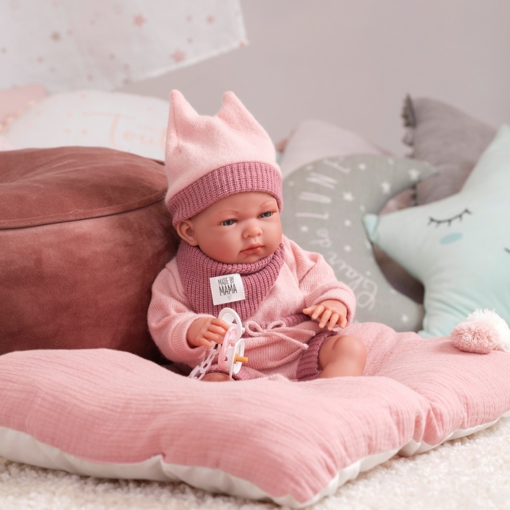 Llorens - Anatomically Correct Baby Girl Doll with Outfit & Pink Cushion: Nica - 40cm - Image 4