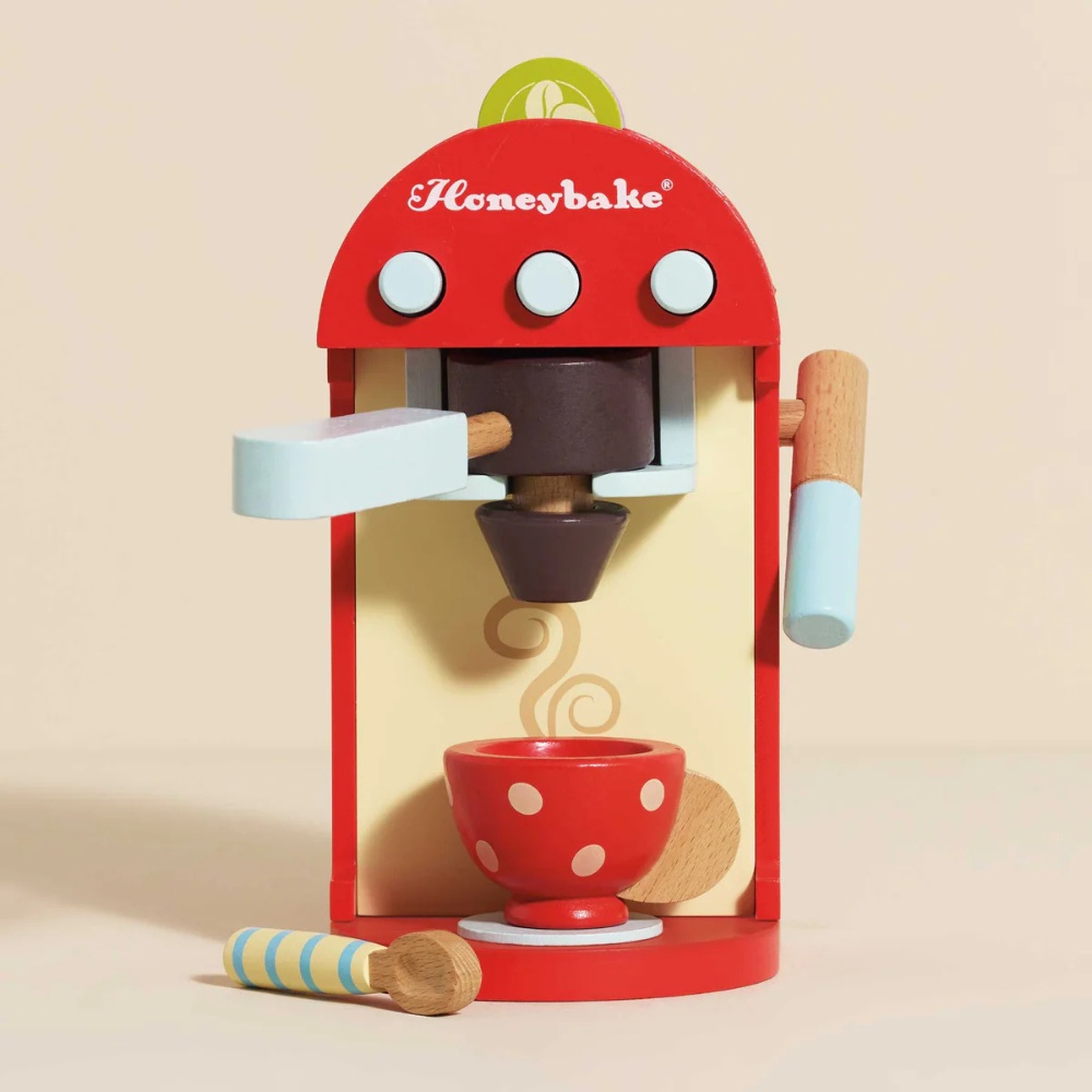 Le Toy Van - Wooden Toy Coffee Machine & Pods - 9pcs - Image 3