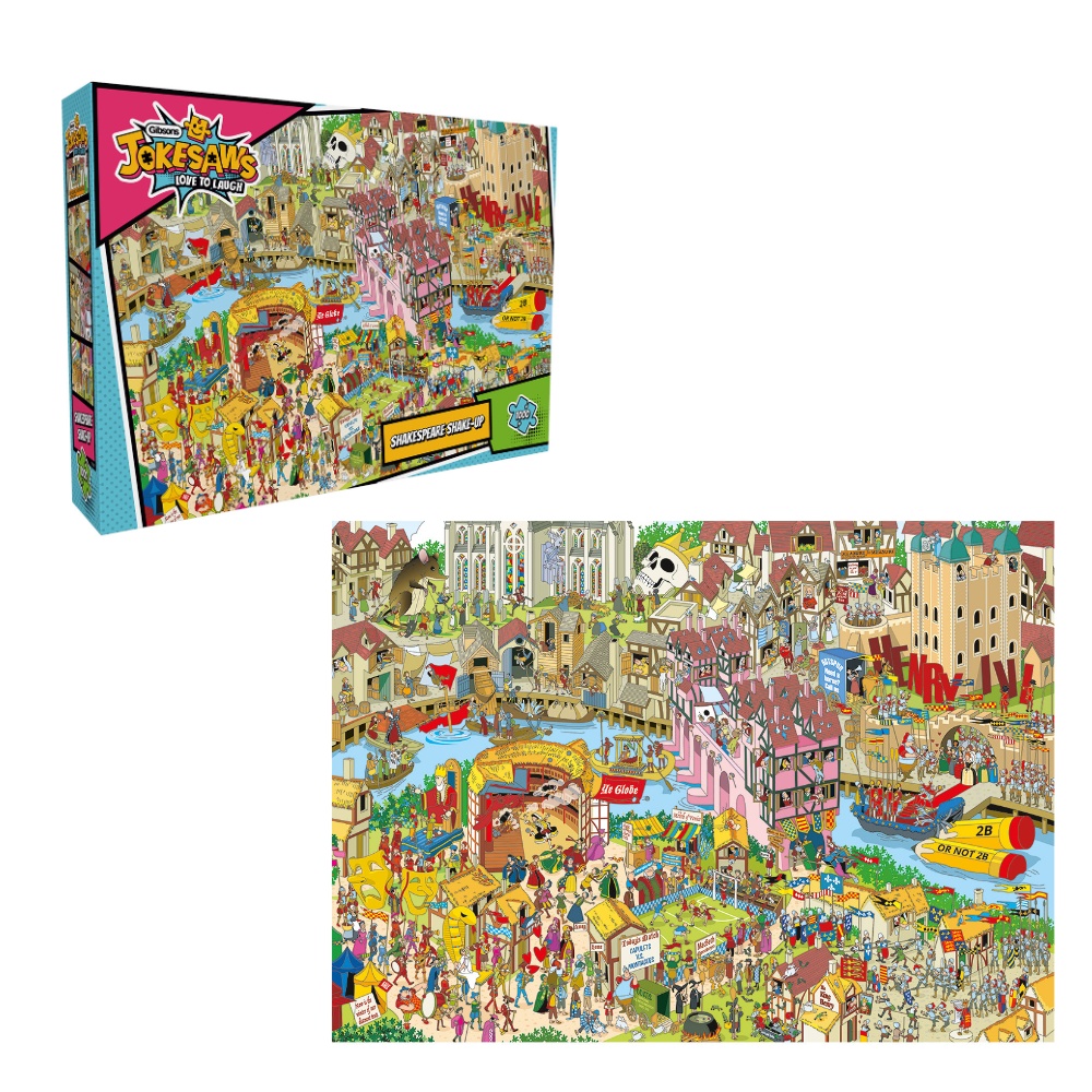 Gibsons - Jokesaws: Shakespeare Shake-up - 1000 Piece Jigsaw Puzzle - Image 5