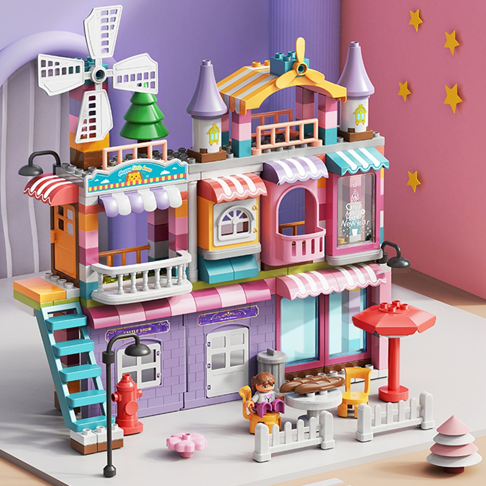 Feelo - Building Block Set - Girls Villa - 216 Pieces-**