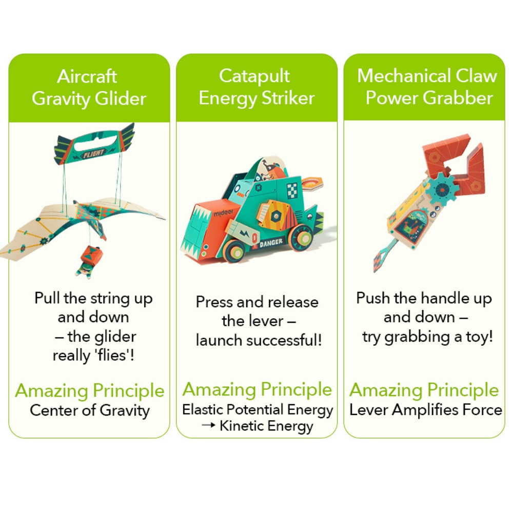 Mideer - DIY Kids Science Kit - Mechanics: Build Your Own Moving Models - Image 6