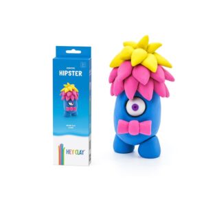 Hey Clay - Modelling Air-Dry Clay with Fun Interactive App - Hipster, series Monsters, 3 cans-**