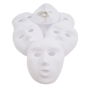 Anthony Peters - Plain White Face Masks for Kids to Decorate - Pack of 6