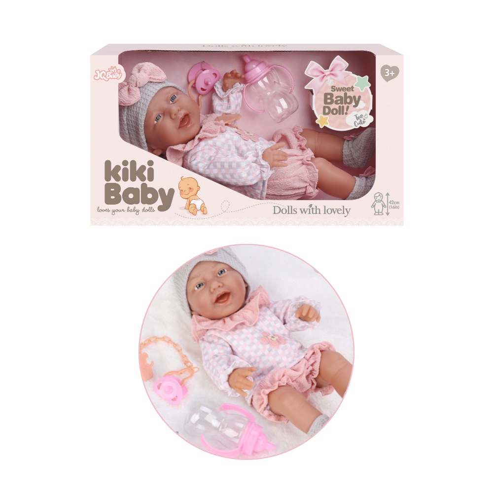 Baby Doll with Vinyl Body, Pacifier & Bottle - 40cm - Image 5