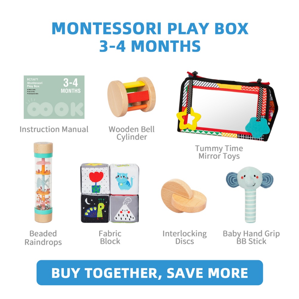 TookyToy - Montessori Activity Box Baby Playset - 3-4 Months - Image 2