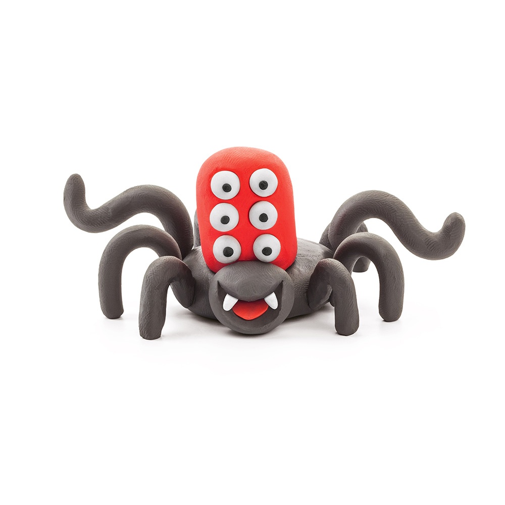 Hey Clay - Modelling Air-Dry Clay with Fun Interactive App - Spider, Mantis, Caterpillar, Series Bugs, 6 cans - Image 3