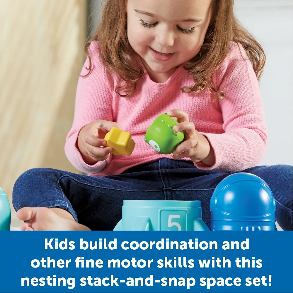 Learning Resources - Nesting Space Surprise Set: Rocket Fine Motor Sorting Toy for Toddlers - Image 2