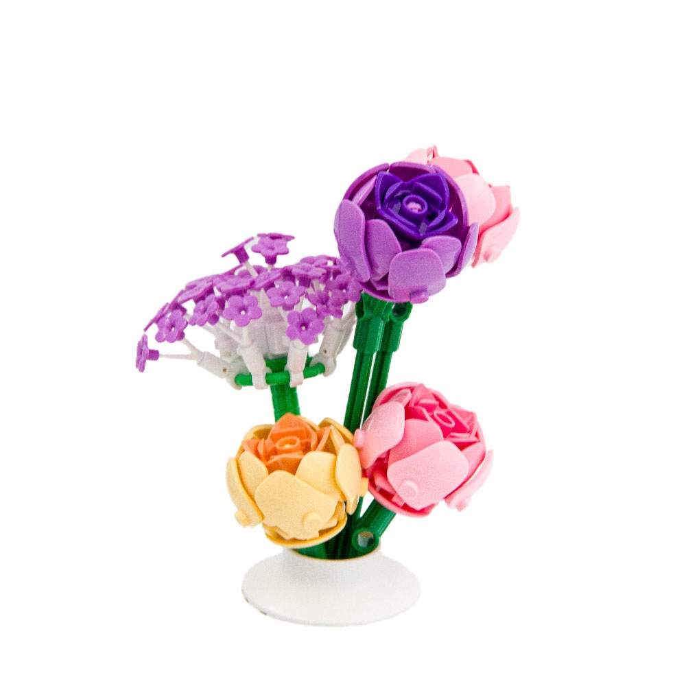 Sluban Building Set: Pleyerid - Flowers - Peony - 198pcs - Image 4