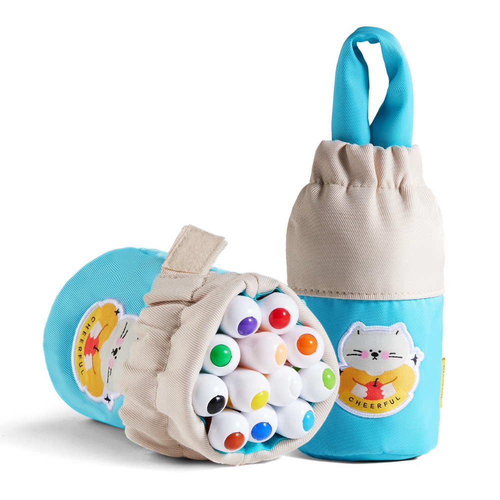 Jar Meló - Twistable Washable Silky Crayons in Carry Bag - 12 Colours - Image 2