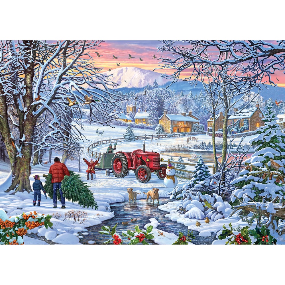 Gibsons - Bringing Home the Tree - 1000 Piece Jigsaw Puzzle - Image 2