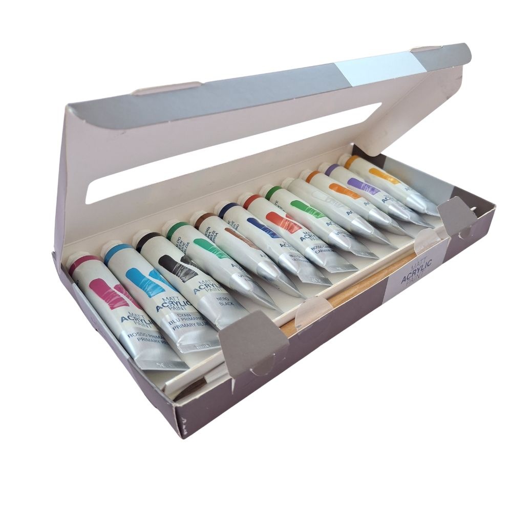 Toy Color Kreable - Matt Acrylic Paint Tubes Set 12 x 12ml - Non-Toxic Water-Based Art Paint - Image 4