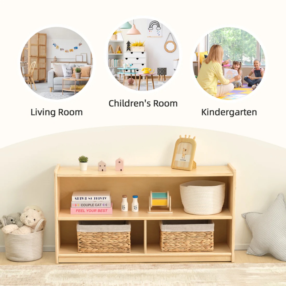 TookyToy - Wooden Shelf and Toy Storage for Kids Room: Plywood 60x114cm - Image 5