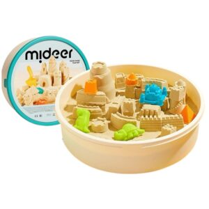 Mideer - Magic Sand Play Set with Sensory Bin & Lid, 2kg Kinetic Sand & 25 Sand Tools