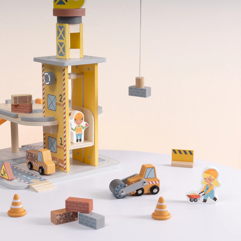 TookyToy - Pretend Play Port Crane Toy Set - 24 Pieces - Image 4