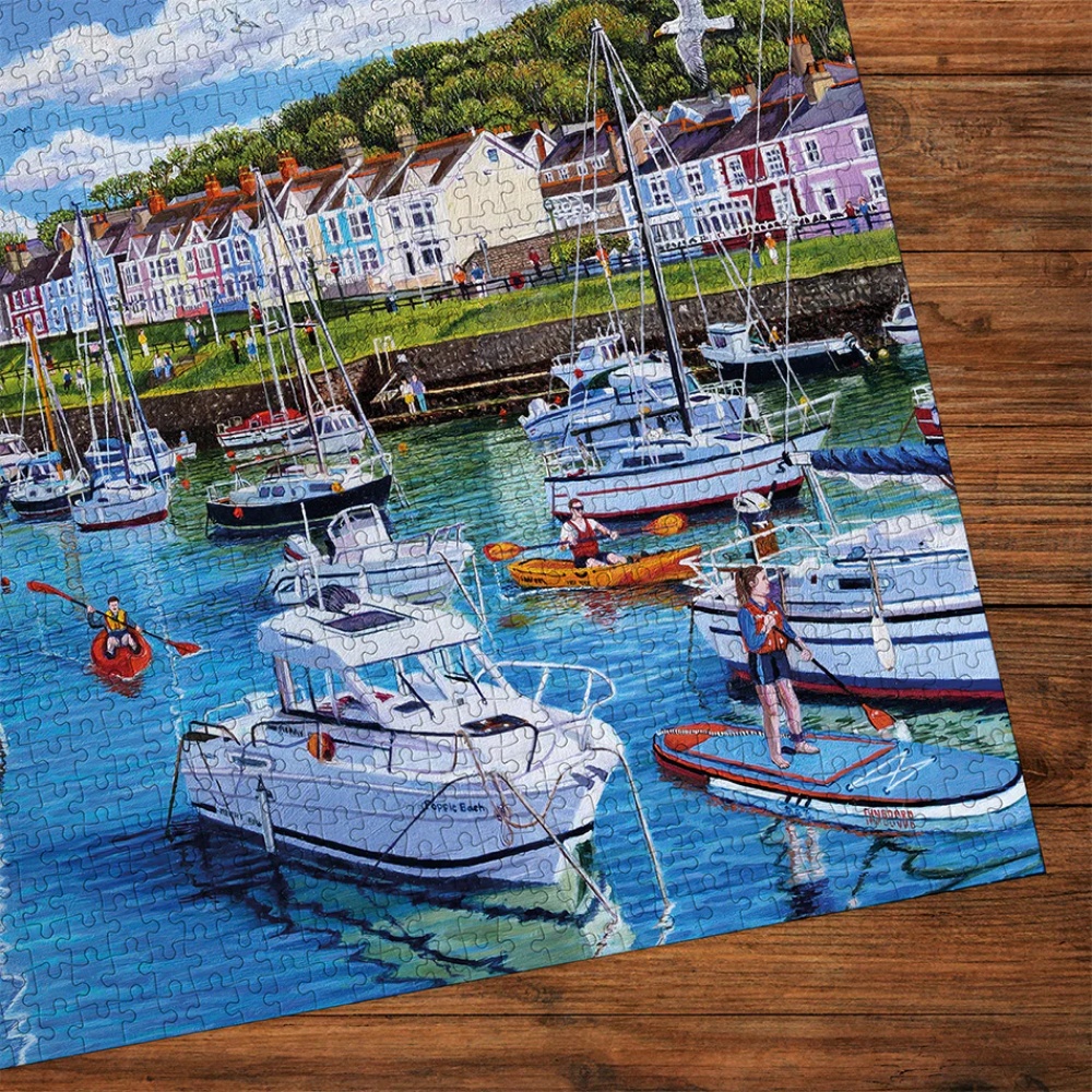 Gibsons - Aberaeron, Cardigan Bay - 1000 Piece Jigsaw Puzzle - Image 3