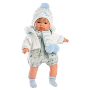 Llorens - Baby Boy Doll with Crying Mechanism, Clothing & Accessories: Sasha - 38cm