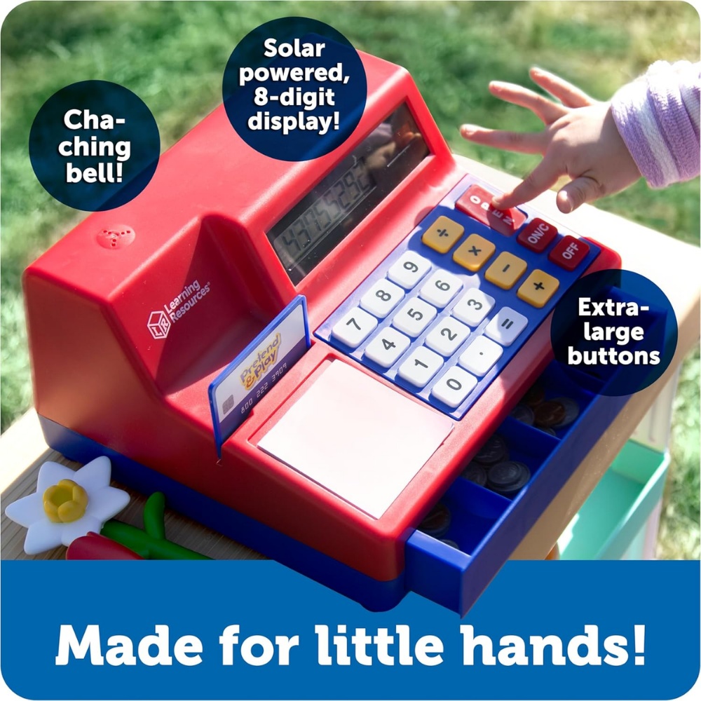 Learning Resources - Pretend & Play® - Calculator Cash Register with UK Currency - Image 4