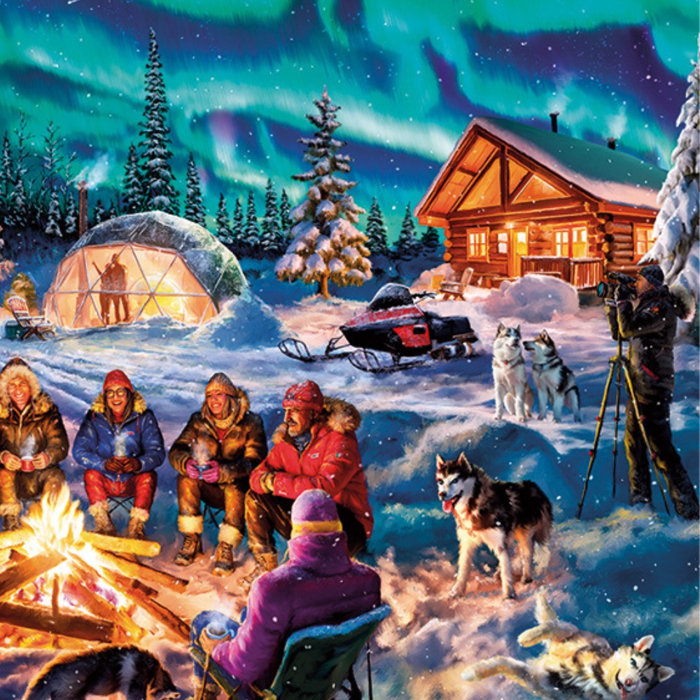 Gibsons - A Night of Northern Lights - 1000 Piece Jigsaw Puzzle - Image 3