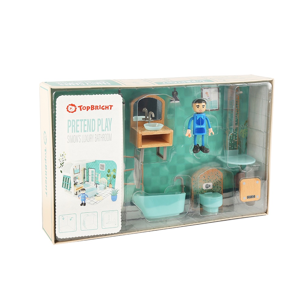 TopBright - Pretend Play Simon's Luxury Bathroom Mini Dollhouse-** - Image 6