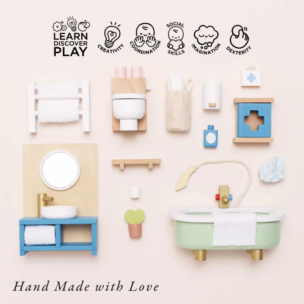 Le Toy Van - Dolls House Furniture: Bathroom - 19pcs - Image 3