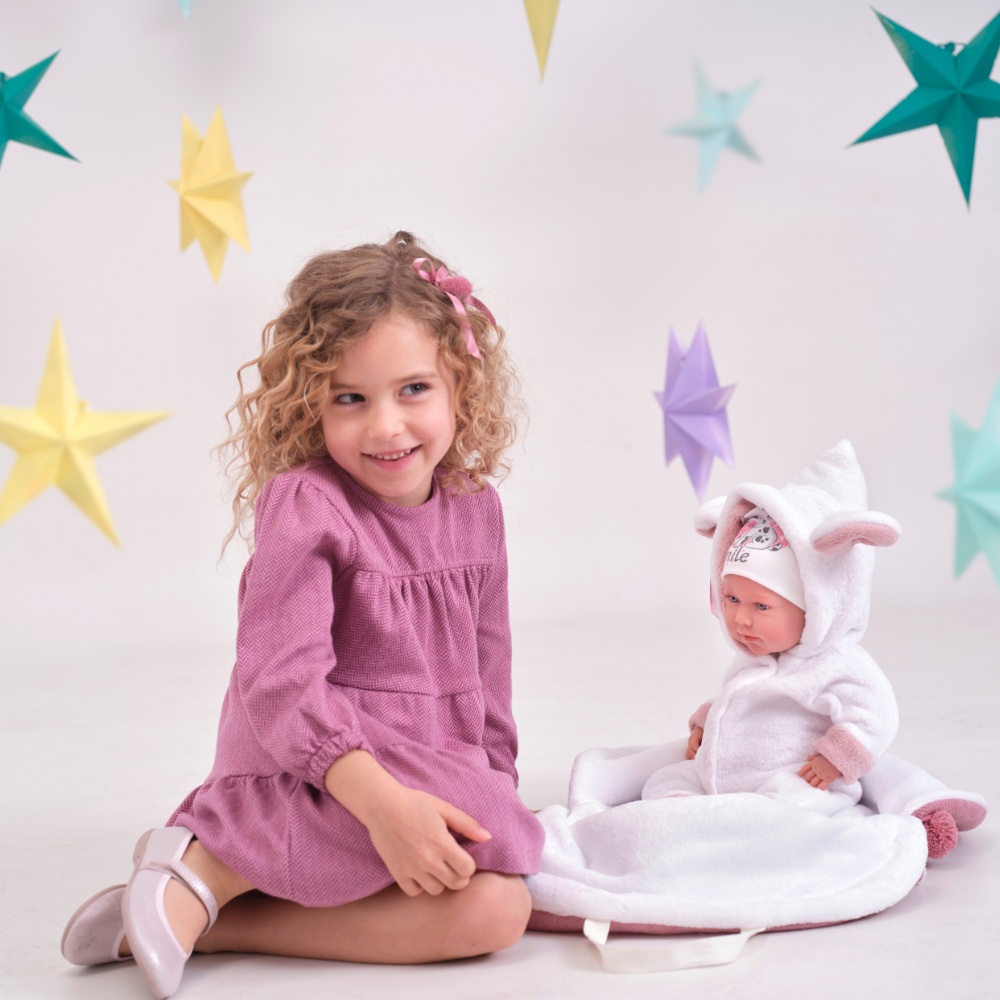 Llorens - Baby Girl Doll with Crying Mechanism, Clothing & Carrycot: Mimi - 42cm - Image 2