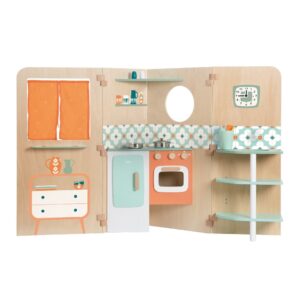 Classic World - Pretend & Play Foldable Kitchen Play House w Chalkboard & Accessories
