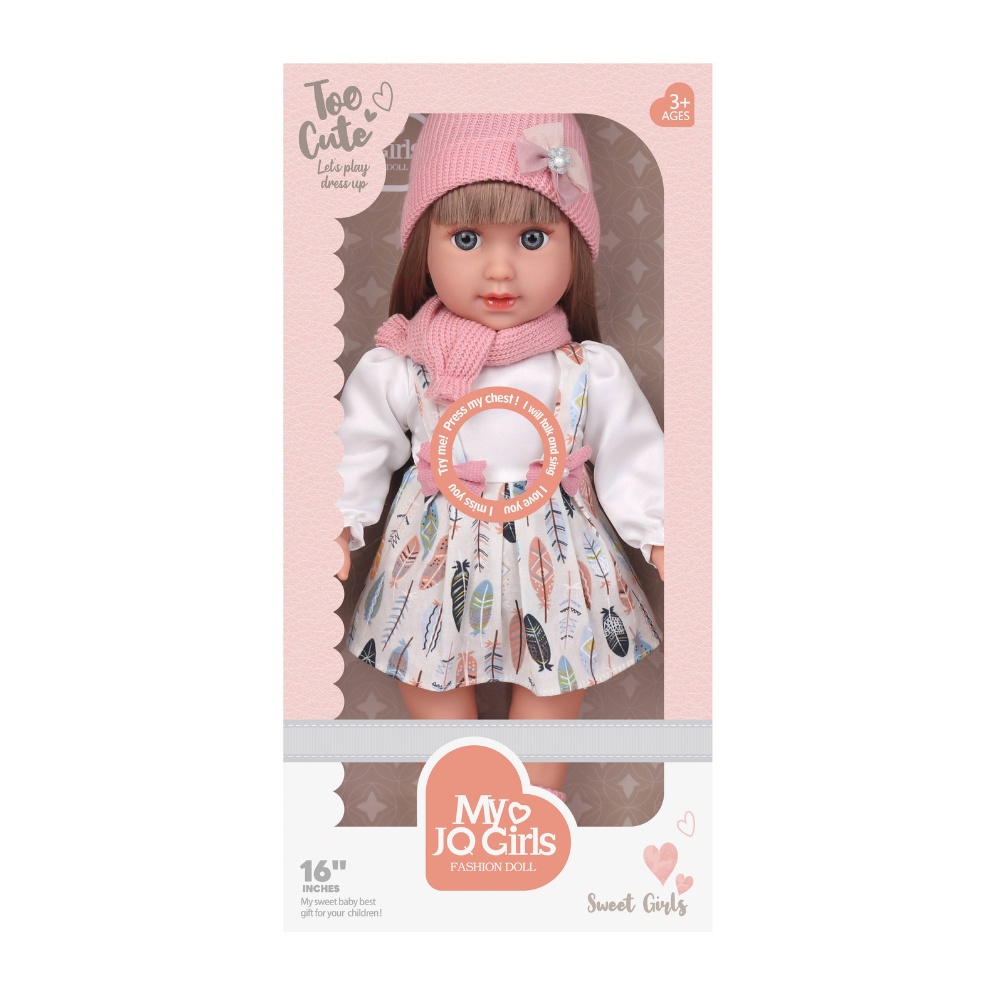 Fashion Doll with Sound - Mia - Dress, Beanie & Shoes - 40cm-** - Image 5