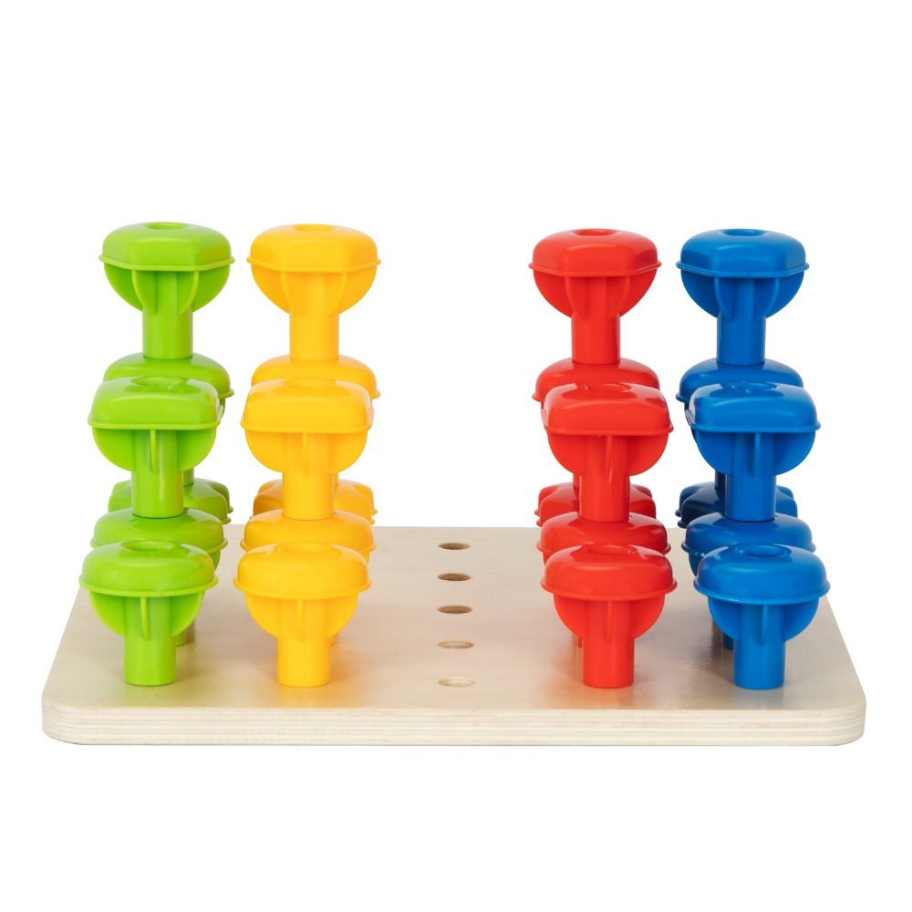 hi Pando - Panda Shape and Colour Matching Peg Toy - 34pcs - Image 3