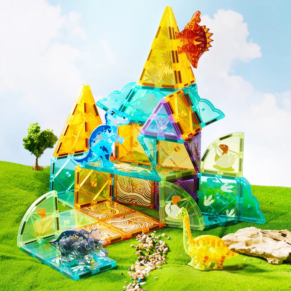 Mideer - Magnetic Tiles Building Set: Jurassic Adventure 48pcs - Image 4
