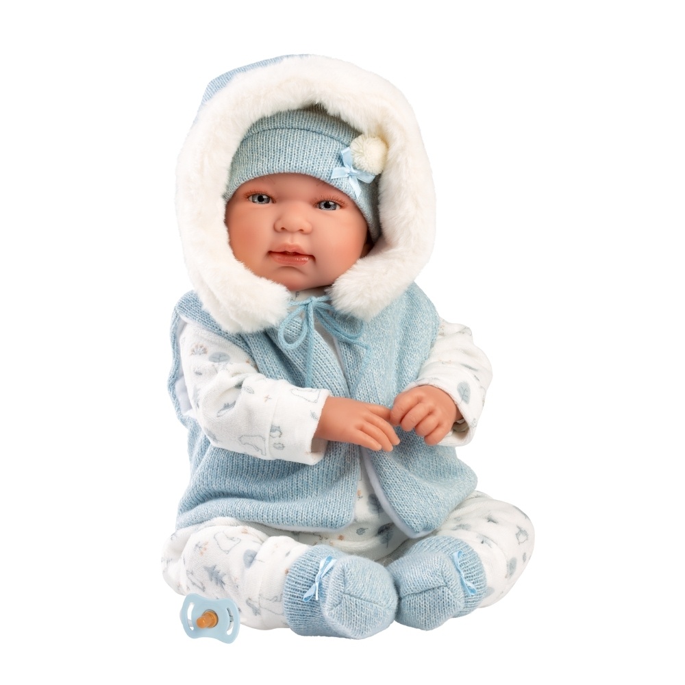 Llorens - Newborn Baby Boy Doll with Crying Mechanism & Clothing: Tino - 44cm - Image 7