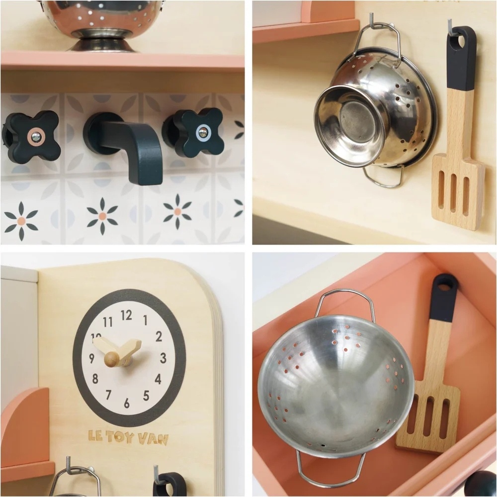Le Toy Van - Family Size Rattan Wooden Play Kitchen - Image 6
