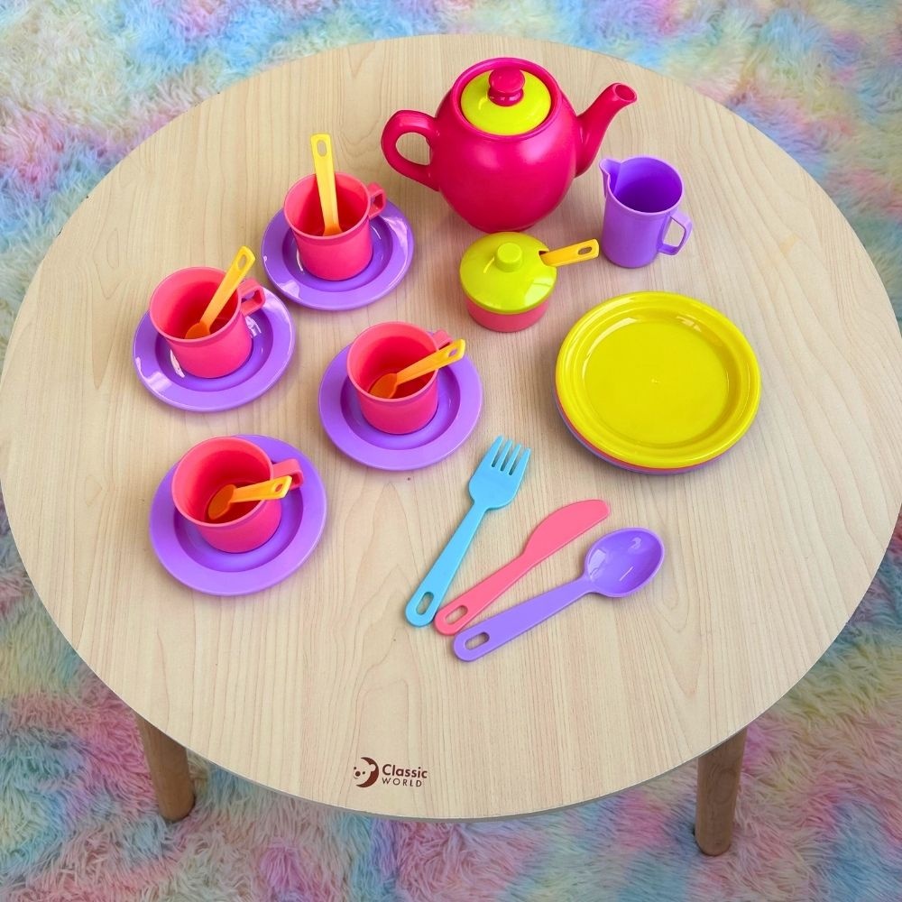 Greenbean - Pretend & Play Tea & Dinner Set - Pastel - 34pcs - Image 2