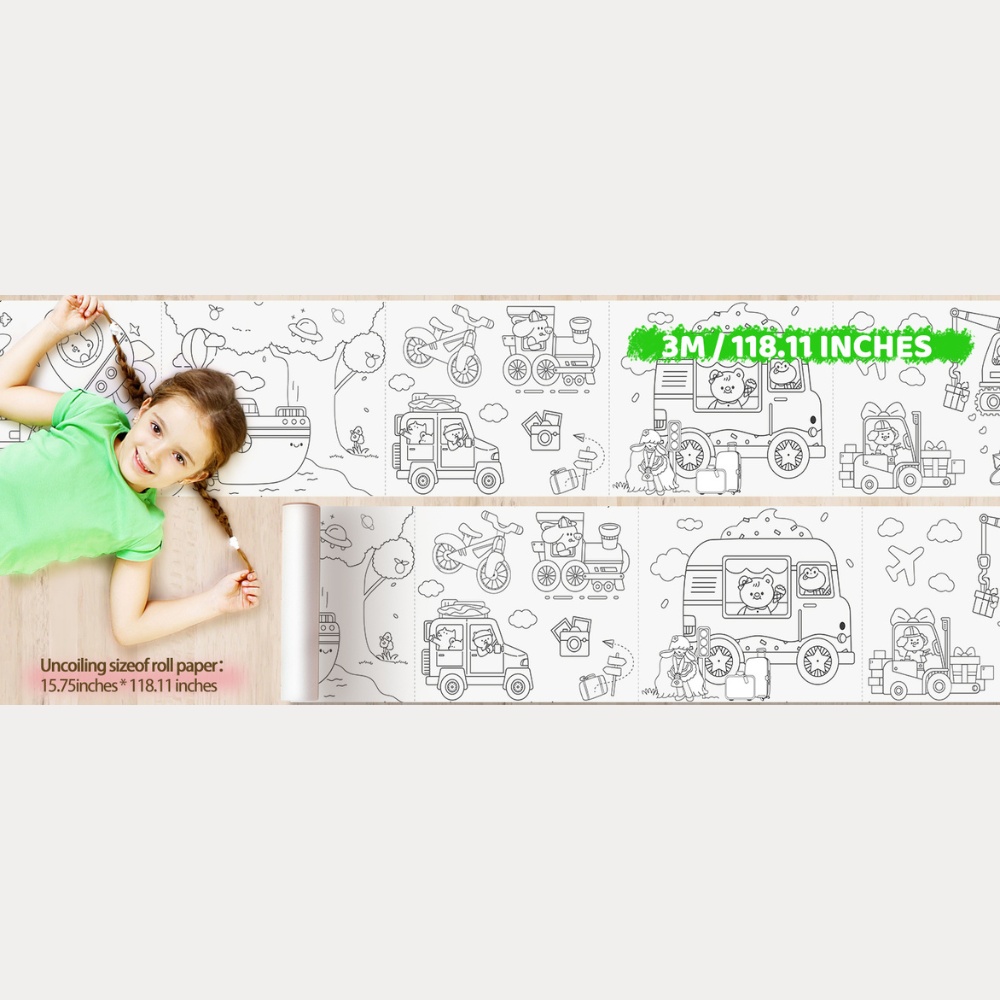 Jar Meló - Colouring Paper Roll - Tear & Stick - Transport 3m - Image 5