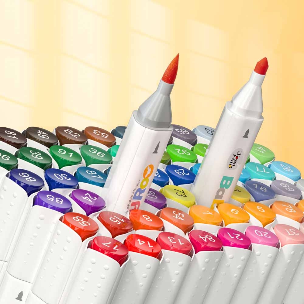 Jar Meló - Dual-Tip Washable Art Markers - 24 Colours - Image 4